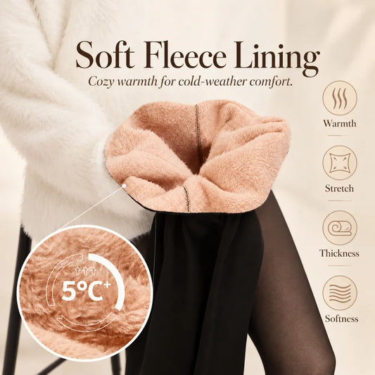 Elise™ | Fleece-Lined Sheer Tights