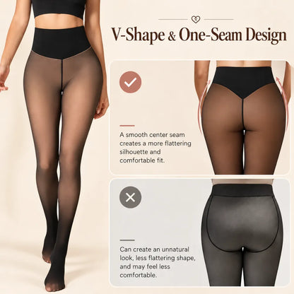 Trndz Fleece Lined Sheer Tights