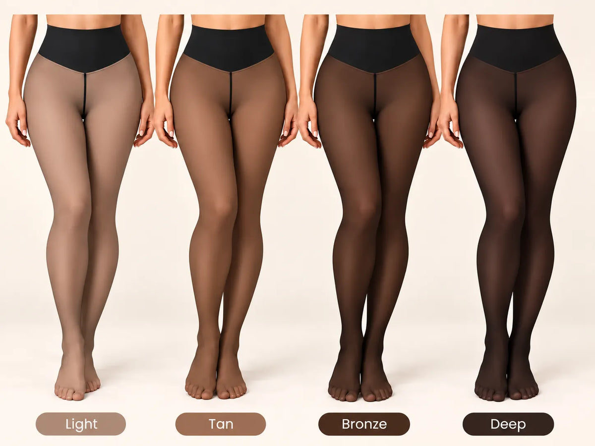 Shade comparison: Light, Tan, Bronze and Deep